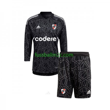 Fußballtrikots CA River Plate Torwart Kinder Heim Trikotsatz 2023 Langarm